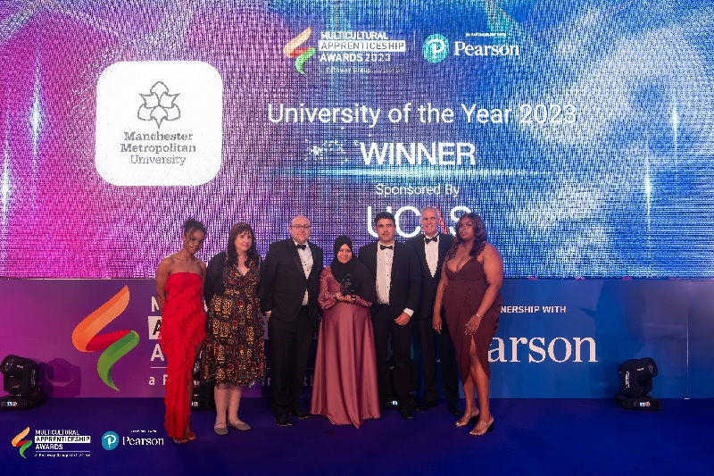We're so proud to have been named University of the Year at the Multicultural Apprenticeship Awards 2023 (@MCAppAwards) for the second year in a row! 🙌👏 Embedding equality and diversity is at the core of our @MMUApprentice programmes. Read more 🔗 bit.ly/46m5kE2.
