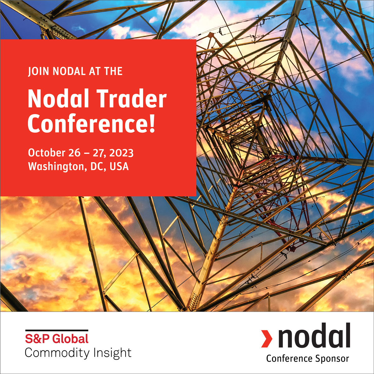 Nodal will be sponsoring the 16th annual Nodal Trader Conference from October 26 to October 27, 2023, in Washington, DC. 

To learn more or register: lnkd.in/eRKSyarS