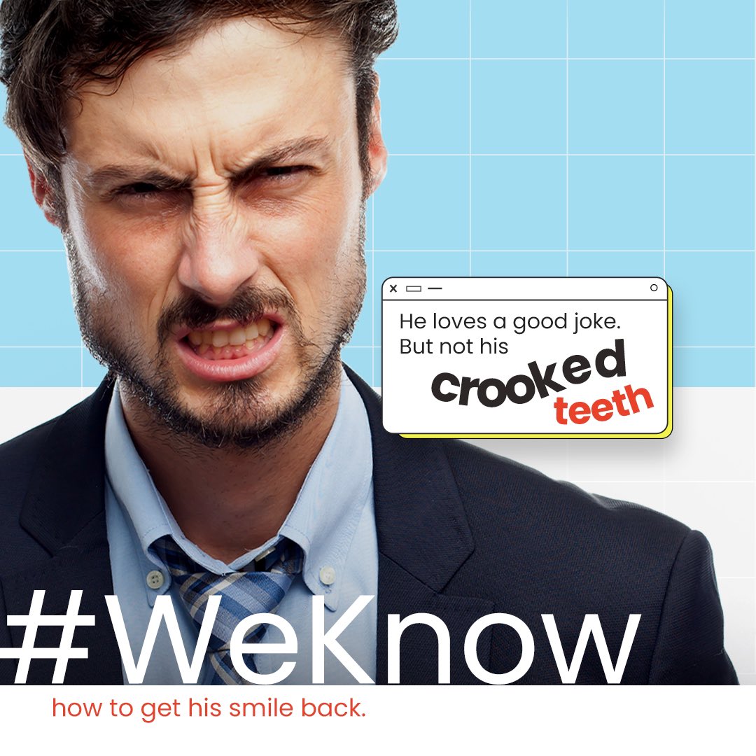 toothsialigners's tweet image. Not grumpy, but this boss loves a dose of good humour everyday!✨ A good laugh energises him, but his crooked teeth hold him back. The solution? We know! A pair of makeO toothsi clear aligners for 6-8 months. Book your appointment, from the link in bio.

#weknow #makeOtoothsi