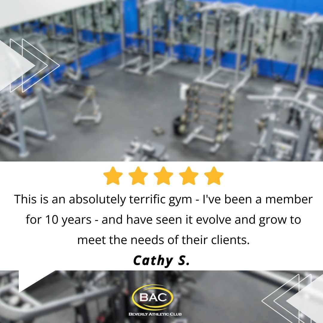 BACfitness's tweet photo. We love hearing from members of the Beverly Athletic Club like Cathy! Thank you for the positive words!

#BeverlyAthleticClub #BeverlyGym #FitnessInBeverly #HappyCustomer #FitFam #GymTime https://t.co/uxYd53rmYd