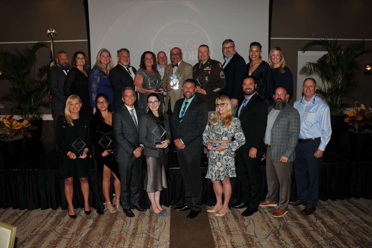 What an honor to join Rob Salonen in representing Florida Tech at the Space Coast Honors event last week! <a href="/FloridaTech/">Florida Tech</a> received the Large Business of the Year Award -- thank you to everyone who helped make that a reality! #SpaceCoast 🏆🛰️🚀🎉