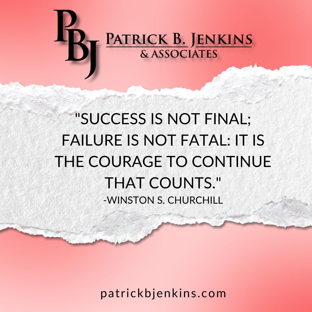'Success is not final; failure is not fatal: it is the courage to continue that counts.' - Winston S. Churchill

#Inspiration #InspireChange #Kindness #NewYork #NewYorkCity #NYC #Albany #Politics #Consulting #PoliticalConsulting #PatrickBJenkins #PatrickBJenkinsandAssociates