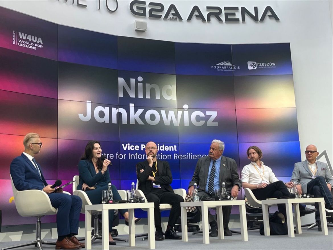 We’re pleased CIR could take part in the World for Ukraine Summit @W4UA_Summit in Poland last week. Our Vice President Nina Jankowicz @wiczipedia and Director of Special Projects Tom Southern spoke at a panel on Disinformation Warfare, which examined the lessons learned since the