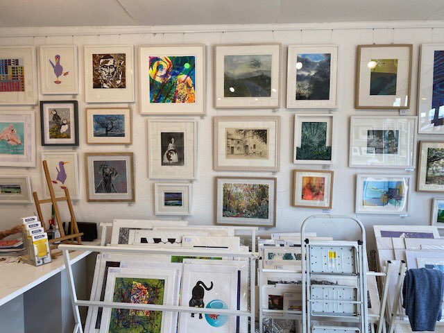 We are really pleased with our new hang! HUGE Thanks to the hanging team. The sun’s out this weekend so come and see us at @GabrielsWharf #printmaking #ukprintmakers