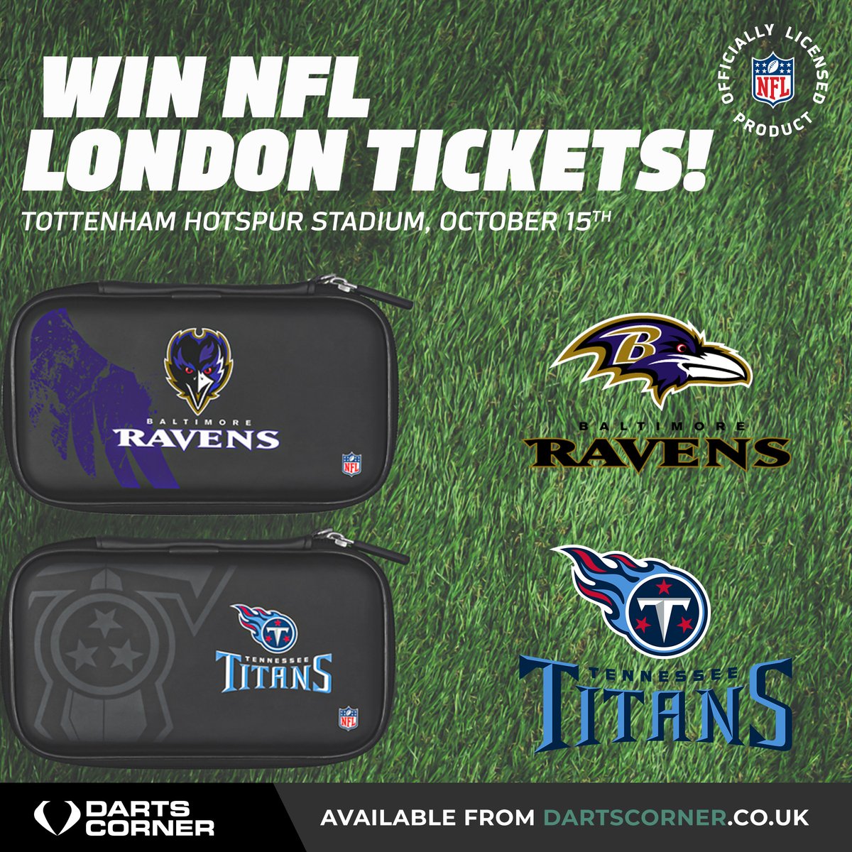 WIN: <a href="/NFLUK/">NFL fan in the UK</a> Tickets 🏈  

The NFL is landing in London, and we have a pair of tickets to giveaway for next week's game!

To enter:
1️⃣ Like and RT this post
2️⃣ Reply who you think will win 

Entries close 11/10/23 @ 12pm GMT - T&amp;Cs on Facebook post.

#WeGetDarts #NFL #Giveaway