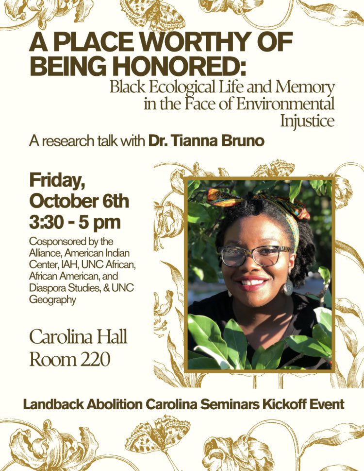 It’s the day, folks!! ❤️‍🔥❤️‍🔥❤️‍🔥 see you all there, I cannot wait! <a href="/1NativeSoilNerd/">Lydia Jennings, Ph.D.</a> <a href="/Aunt_Ti/">Tianna B, PhD</a> <a href="/daniellepurifoy/">D.P. is @dpurifoy.bsky.social</a> <a href="/uncLandBack/">UNC Land Back Abolition Project</a> and thank you to our many sponsors and partners, <a href="/UNC_AIC/">UNC American Indian Center</a> <a href="/UNCStoneCenter/">UNC Stone Center</a> <a href="/UNC_CLC/">llama de orgullo: embracing the fire within ❤️‍🔥</a> <a href="/UNC_AAC/">UNC Asian American Center</a> <a href="/iah_unc/">IAH at UNC</a> <a href="/UNC_AAAD/">UNC African, African American, & Diaspora Studies</a> and of course <a href="/geographyunc/">geography unc</a> ❤️‍🔥❤️‍🔥❤️‍🔥