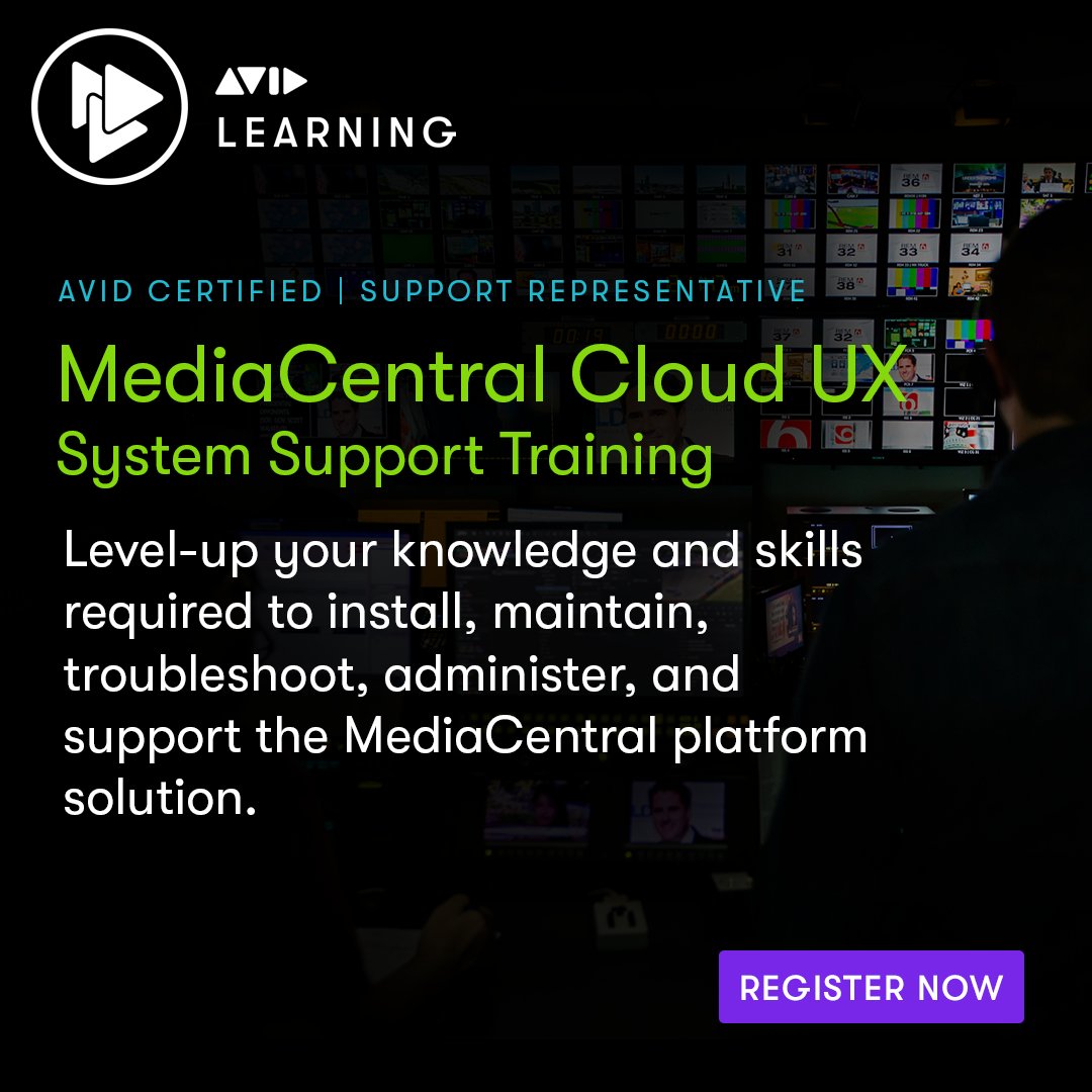Avid's tweet photo. 🚀 This course will help you become knowledgeable in providing support in Cloud UX platform technology. REGISTER NOW! ▶️ https://t.co/5OnhP1a2n1

#avidcertified #avidlearning #acsr #training #avid #avidmediacentral https://t.co/e3TnwkpKE9