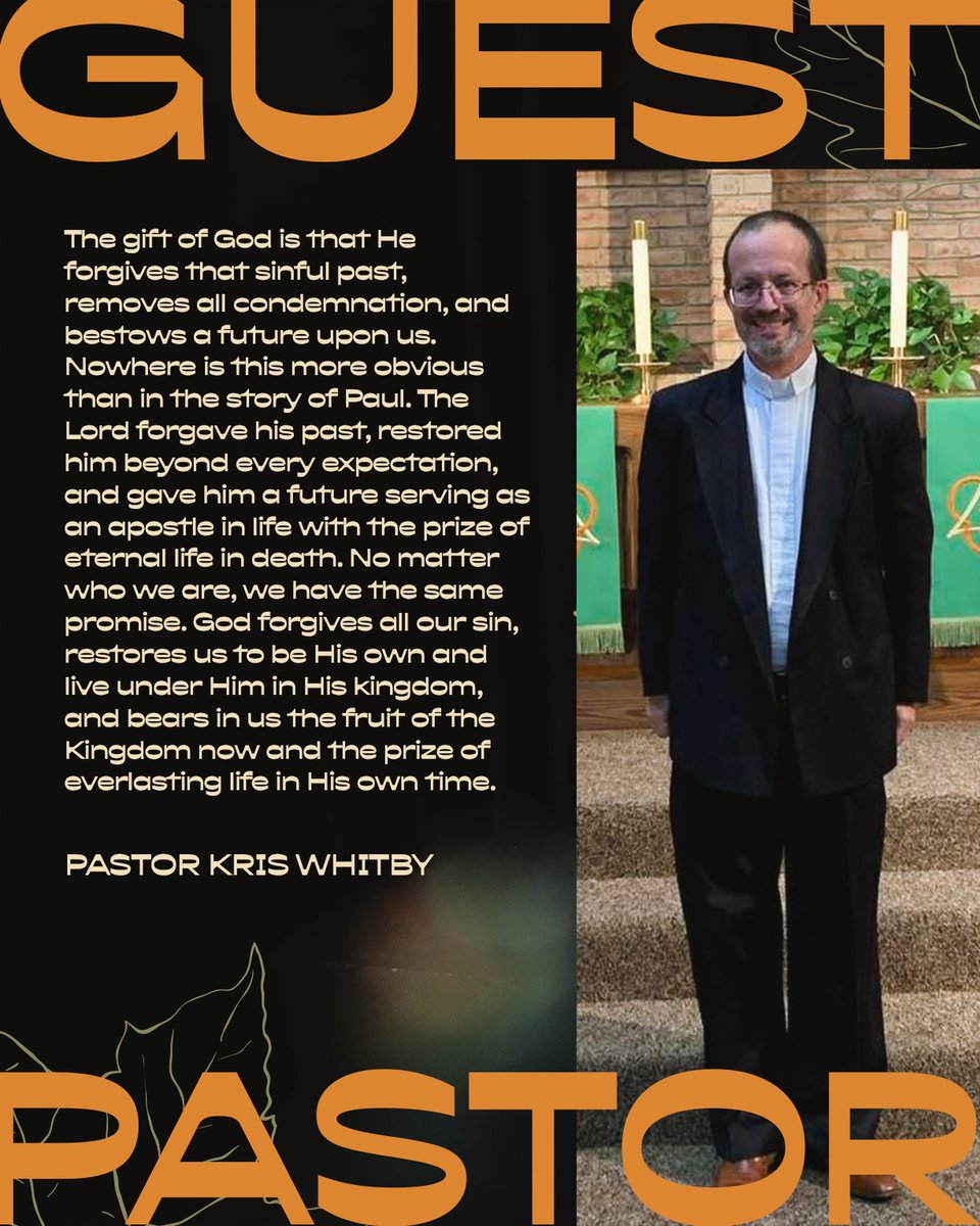 ImmanuelBatavia's tweet photo. This weekend Pastor Kris Whitby is preaching about Paul: The Lord forgave his past, restored him beyond every expectation, and gave him a future serving as an apostle in life with the prize of eternal life in death. No matter who we are, we have the same promise. https://t.co/40OFKhJapJ