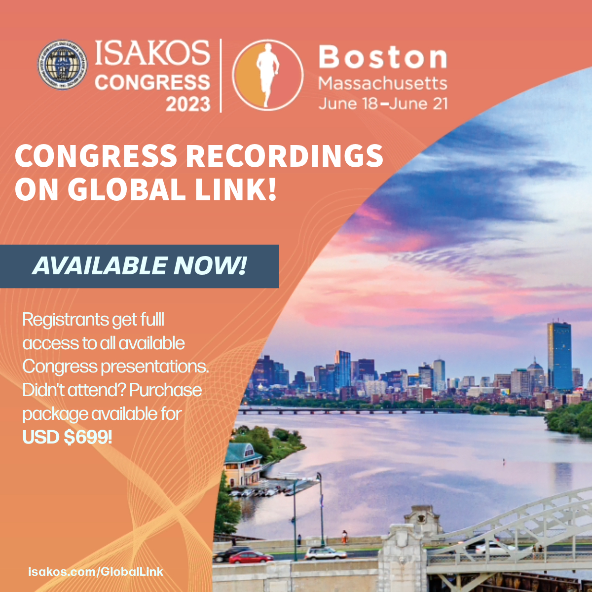 2023 Congress Recordings on Global Link!

Thank you to the attendees who made #ISAKOS2023 a huge success! Registrants may now access Congress content in Global Link. Didn't attend? Purchase package available for $699.

Access 2023 Congress Recordings: isakos.com/GlobalLink/202…