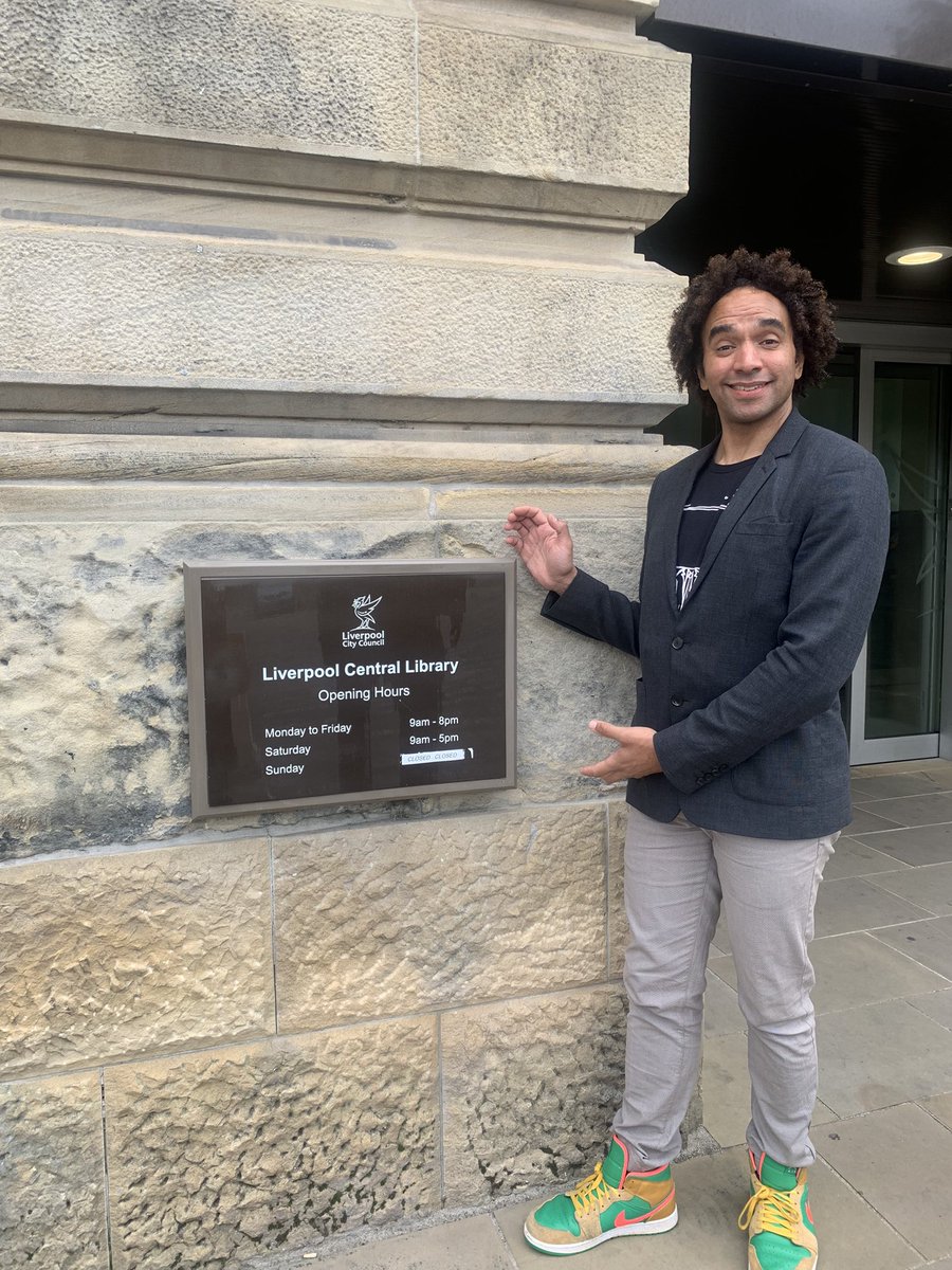 midascampaigns's tweet photo. Library 212 ✅ of @UKLaureate @JosephACoelho’s epic #LibraryMarathon to join every library in the UK is *drum roll* @Lpoolcentlib with the finishing line @britishlibrary tomorrow to go - what a feat! #NationalLibrariesWeek 📚❤️ @Booktrust https://t.co/N0XdmUzrmo