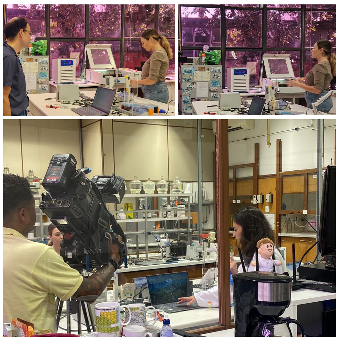 etcslab's tweet photo. Making of, today at 7:20 pm at Jornal da Band https://t.co/2e4J7dafv9 @_VanessaAtaide @IanaSpadini @jugongoni @AkiraAmeku @thiagorlcp https://t.co/RqZHPaq1zu