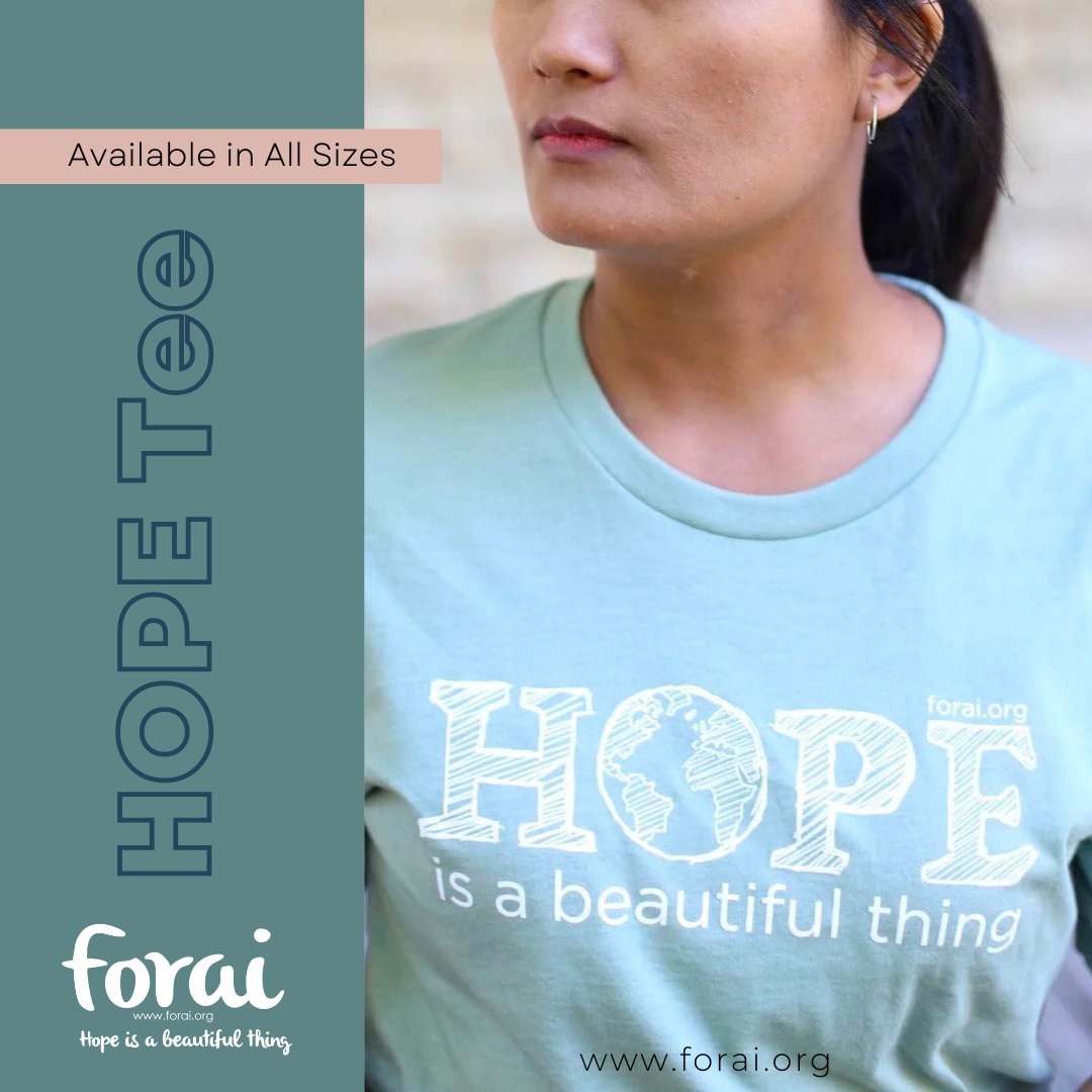 Show your support for our refugee artisans with our signature HOPE tee! Hope is a beautiful thing, and our tee will help make a difference. 💙 Get yours today and help make a difference in someone's life.
.
.
.
#HopeIsBeautiful #HelpMakeADifference #RefugeeArtisans #WomenStyle