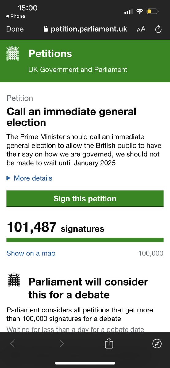 Marina Purkiss (@marinapurkiss) on Twitter photo THANK YOU!
Sunak said nobody wants an election
NOBODY
Turns out…
We do
And despite him saying that
He’ll now be presented with this and the matter will be considered for a debate.
Maybe you don’t know what the people want after all, <a href="/RishiSunak/">Rishi Sunak</a> THANK YOU!
Sunak said nobody wants an election
NOBODY
Turns out…
We do
And despite him saying that
He’ll now be presented with this and the matter will be considered for a debate.
Maybe you don’t know what the people want after all, <a href="/RishiSunak/">Rishi Sunak</a>