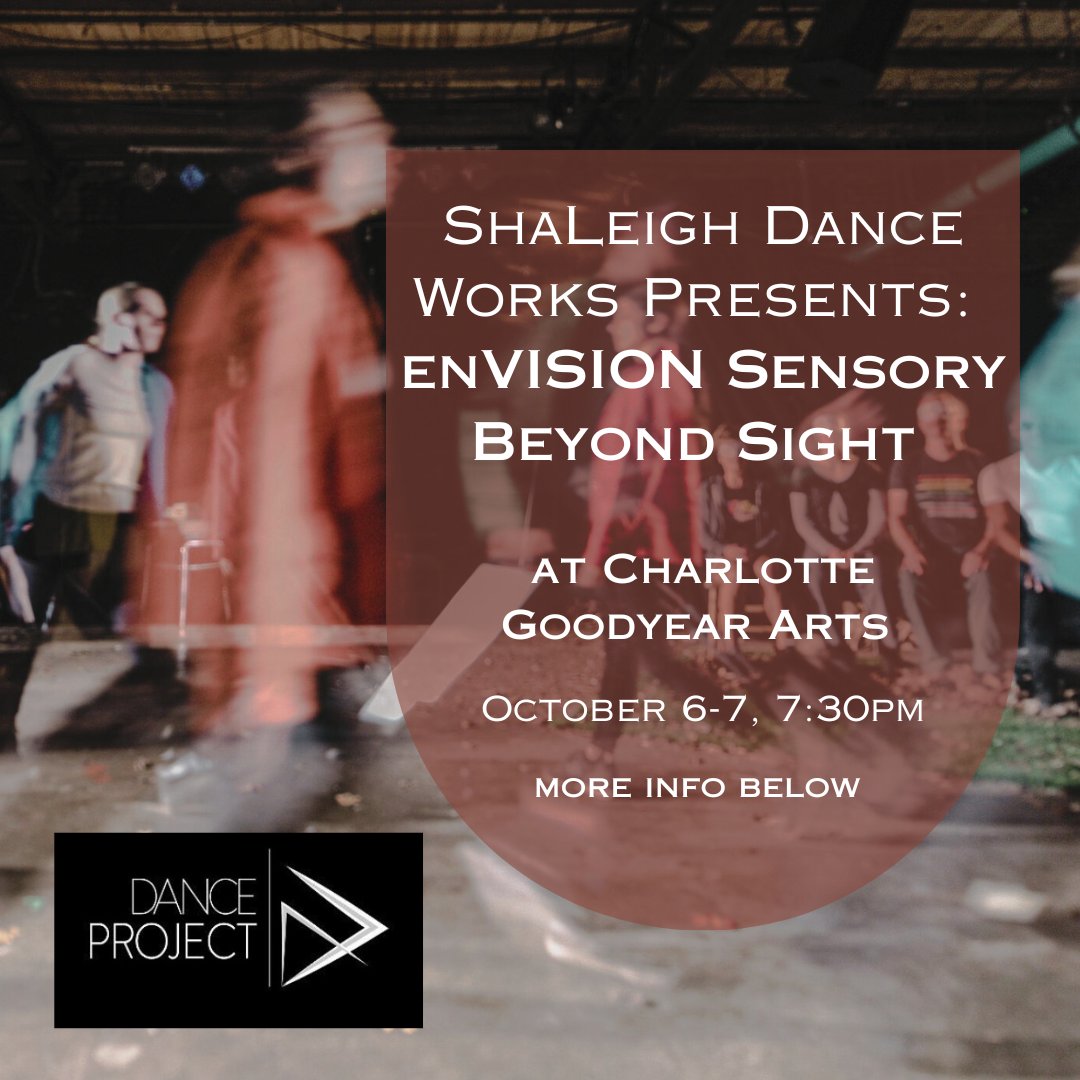 Join us onstage this weekend in Charlotte! NCDF presents an excerpt of SDW's enVISION: Sensory Beyond Sight at Goodyear Arts on OCT 6-7, 2023 at 7:30PM. Friday's on-stage audience slots are SOLD OUT! But we have a few spots left for Saturday! Tickets: loom.ly/ilNwHAs