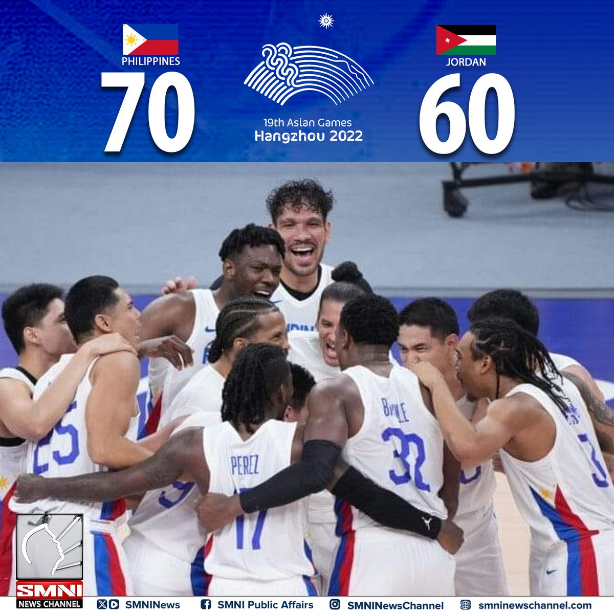CONGRATULATIONS!  #AsianGames2023: Gilas Pilipinas wins men’s basketball gold vs Jordan