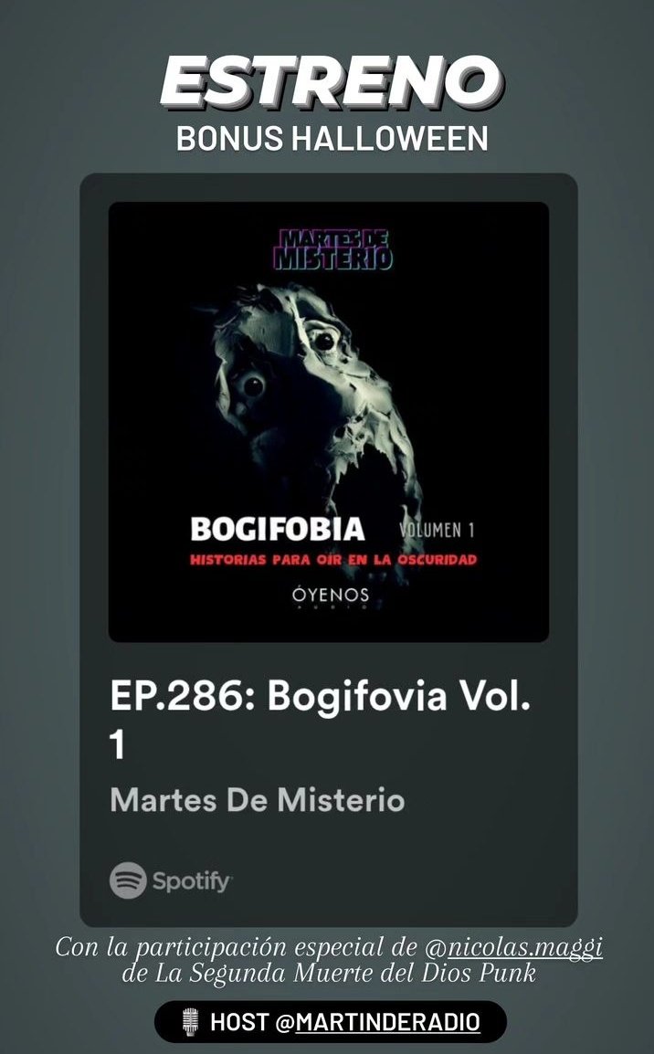 nicolasmaggi87's tweet photo. Mamá, papá: salí en @MartesMisterio contando una historia paranormal, y PROPIA. Sueño cumplido.

Gracias @martinderadio por la generosa invitación a este crossover podcast. 

Se escucha acá:
https://t.co/qstMDclxbY https://t.co/9TTeYa8i9K