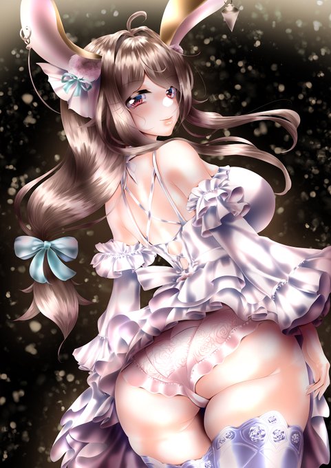 雛森リコさん(@Hinamori_Rico)で描いたnikkeのドロシーコス絵のできあがり🌃🥂🐇 