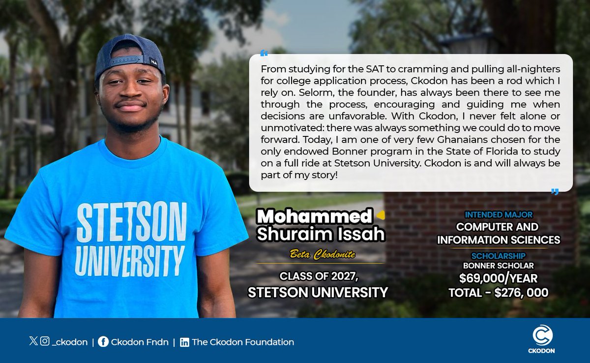 Another inspiring chapter in our book of impact! 📚 This journey, from support to success, exemplifies the power of education and dedication. We're honored to be part of stories like these.
Support the foundation by donating via
gofund.me/fab12b61 
 #CkodonFoundation