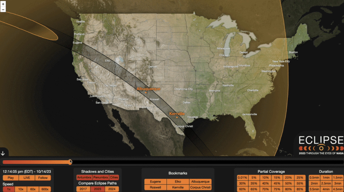 SpaceZEcom's tweet image. NASA's Eclipse Explorer 2023 lets you track the Oct. 14 annular solar eclipse with new interactive map!
-
spaceze.com/news/nasa-s-ec…
-
-
-
#Space #solareclipse #interactivemap #spaceze #nasa #spaceship #spacex #spacestation #universe #astronomy #astronaut #stars #spaceshuttle