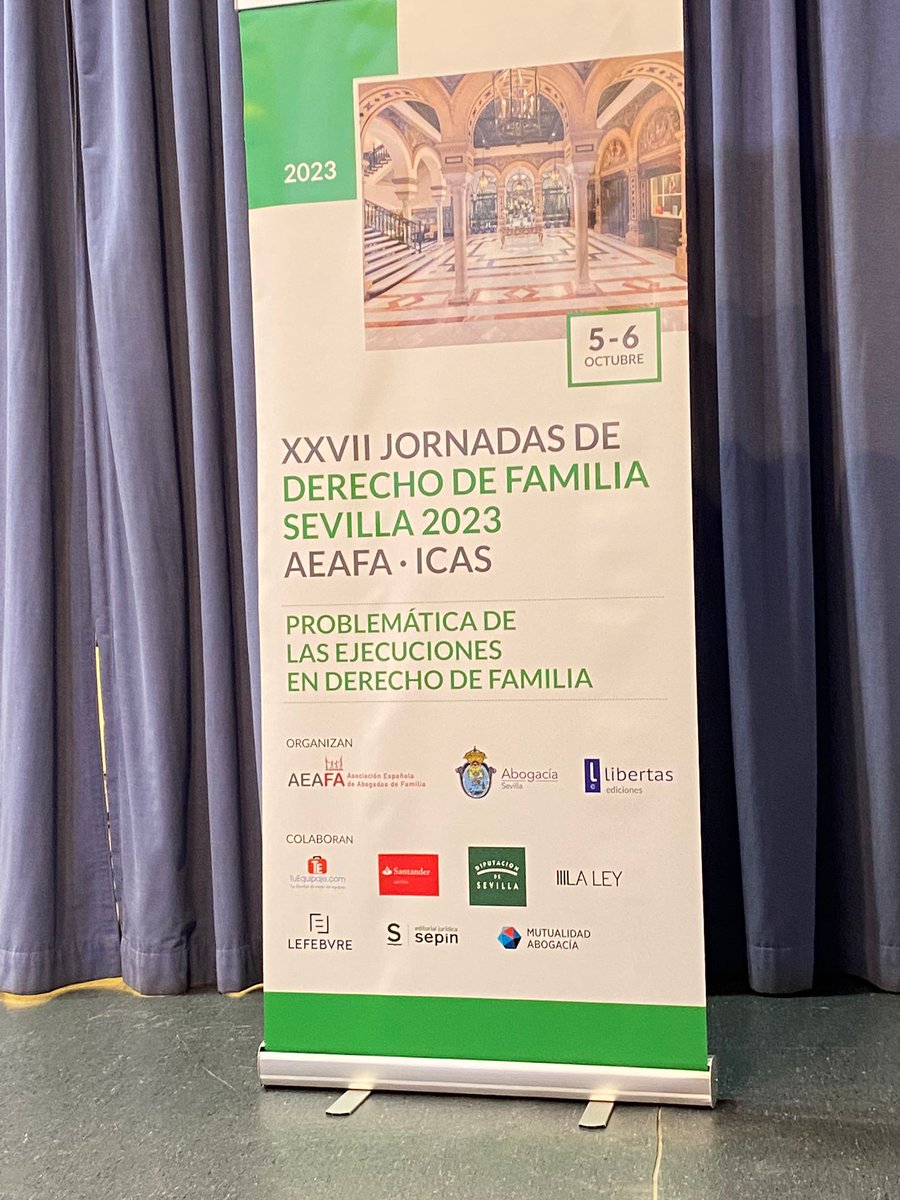 Seguimos en las XXVII Jornadas de #Derecho de #Familia de <a href="/AeafaAbogados/">aeafa</a> , hoy último día ⚖️ #Sevilla #jornadas #derechodefamilia #custodia #hijos