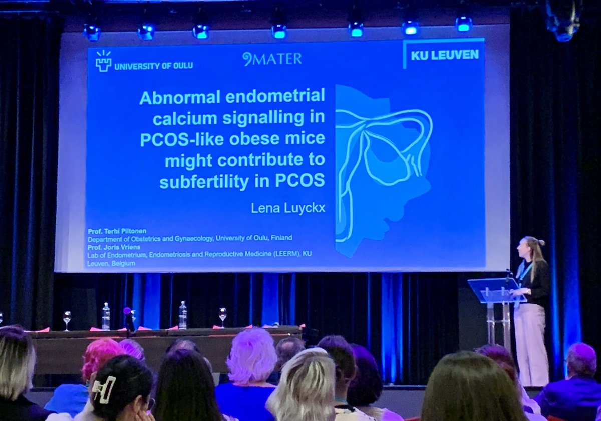 aepcossociety's tweet photo. ๐ Abnormal #Endometrial Calcium
Signaling in PCOS-like Obese
Mice Might Contribute to
#Subfertility in #PCOS
๐ค Presented by Lena Luckx, from the University of Oulu ๐ซ๐ฎ
Session 5: Award Lecture & Oral Presentations
Chairs: Prof. @GiacobiniPaolo & Prof. Vasantha Padmanabhan https://t.co/LdXtY2iowM