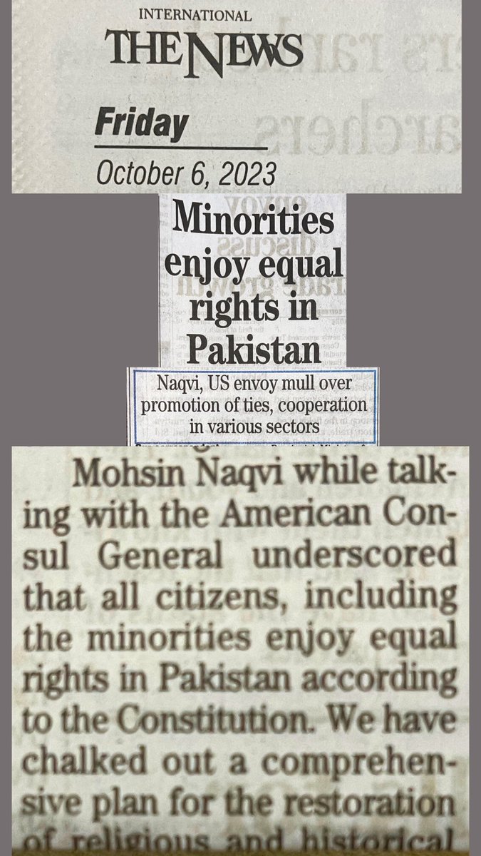 Today (on Friday 6th October, 2023) Pakistan’s notable Daily paper ‘The News’ carrie’s the headlines about our interim government’s claim that minorities enjoy equal rights in Pakistan. In Jaraanwala we still smell the acid in the air and see the evidence of freshly burnt…