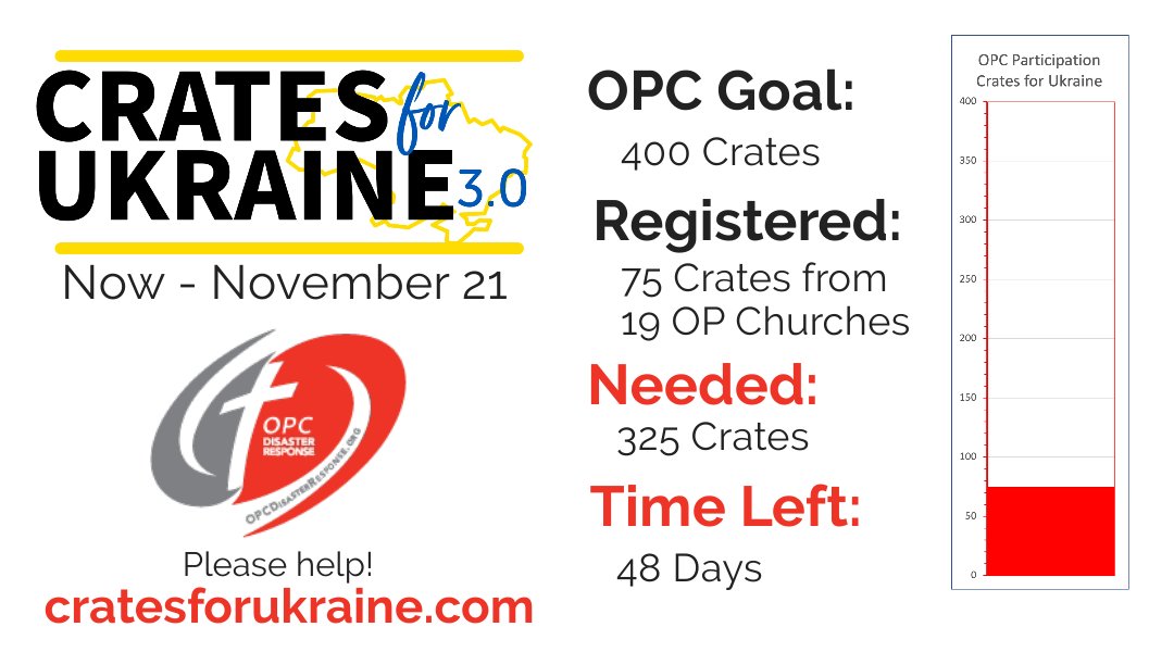 Happy Friday everyone! Just checking in with a quick progress update on our Crates for Ukraine 3.0. cratesforukraine.com #cratesforukraine #opcdisasterresponse #orthodoxpresbyterianchurch #ukraine #aidtoukraine #missiontotheworld