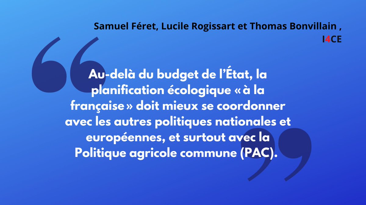 #LeMotDesChercheurs👨‍💼👩‍💼👨‍💼

#PlanificationEcologique de l’#Agriculture : regarder par-dessus la haie

▶️#PL2024 par <a href="/Agri_Gouv/">Ministère Agriculture et Souveraineté alimentaire</a> : explicite la planification écologique 
▶️Pourquoi l'#Elevage &amp; #ConsommationAlimentaire ont été mis de côté ?

👉i4ce.org/planification-…