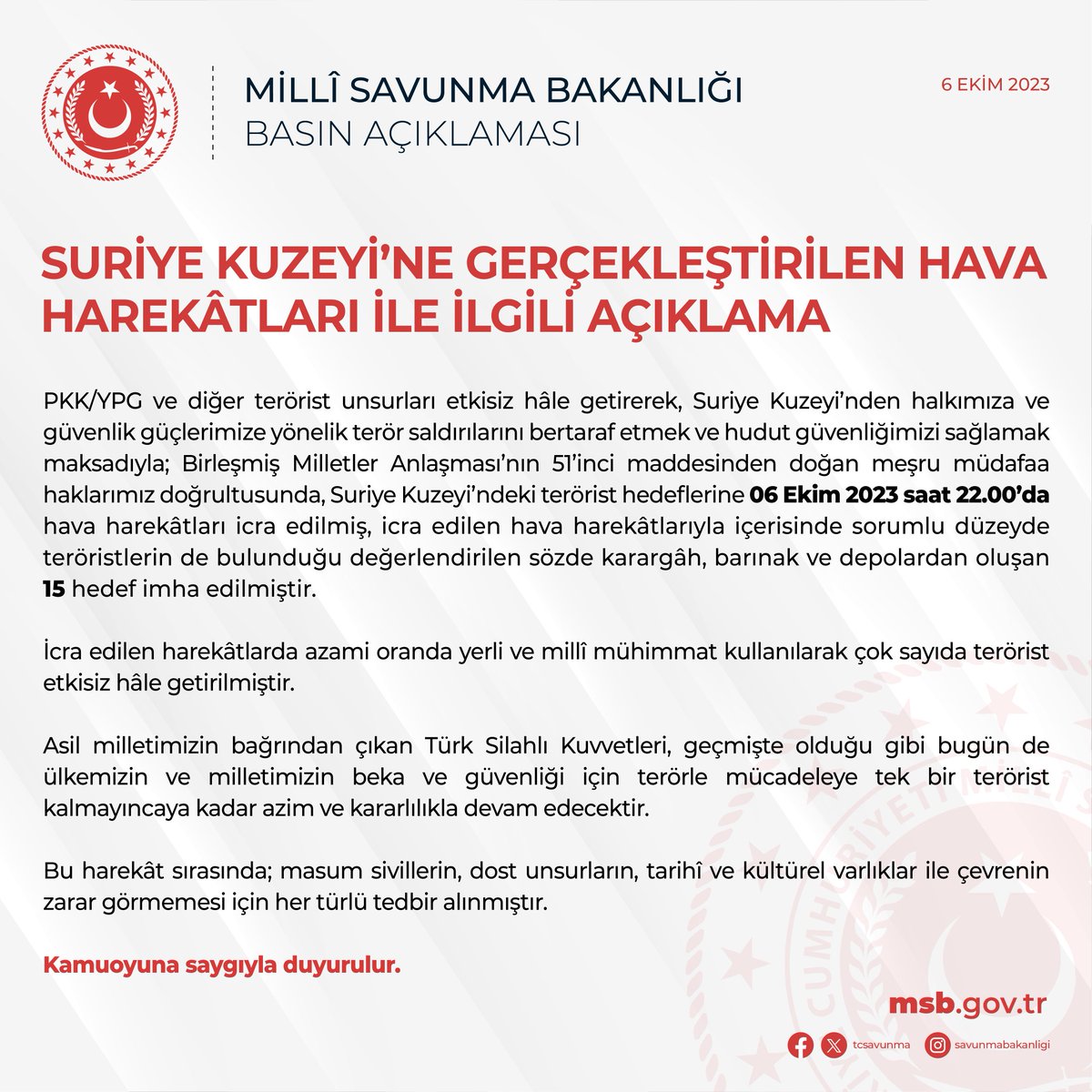Demirden Pençelerimizle Devam! 🇹🇷

#MillîSavunmaBakanlığı