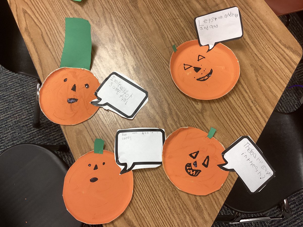 So to finish our learning of ordinal words and introduce rhyming words, my oral language students will put on a performance  of “5 little pumpkins”.  I am so excited!