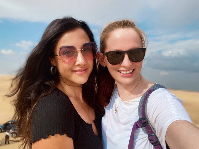 Chilling in the Sahara Desert with @ceara_lynch  Now who will bring us tea? https://t.co/jBPxHjwlUM<a class="tags" href="/tag/ceara_lynch">@ceara_lynch</a><a href="/tag/newprofilepic"class="tags"><span>#newprofilepic</span></a>