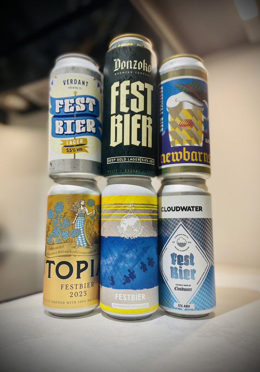 Oktoberfest is OVER! But that doesn’t mean we can’t temper the Oktoberfest blues. Tomorrow we’re putting these UK festbiers up against the original Munich 6 in a blind tasting. Head to head. 6 rounds. Matched by ABV(ish). Who will come out on top? 🇩🇪 oder 🇬🇧?