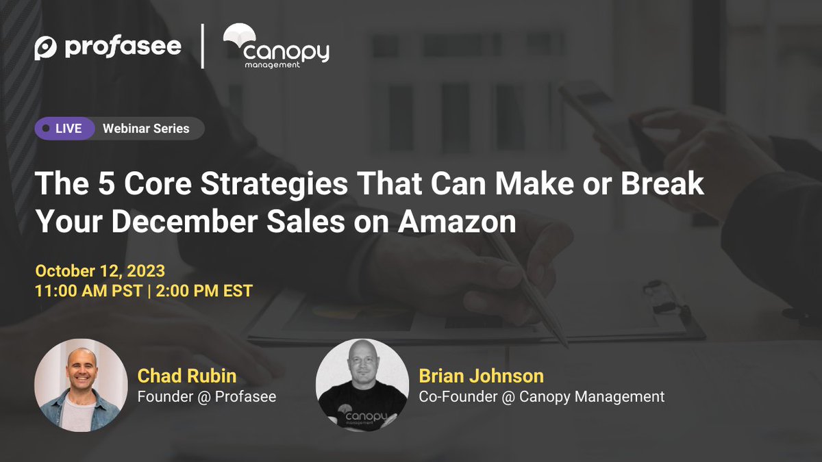 Pricing is only one strategy you need to get right if you’re going to crush your sales goals this holiday season.F ind out the other 4 key strategies that can make or break your December sales, tune into our upcoming training with Chad Rubin from Profasee!
hubs.li/Q024DZGM0