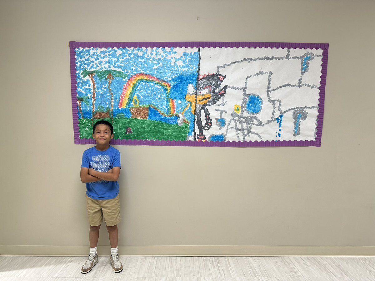 Sometimes as a teacher being so busy , I have to take the time to celebrate our students Artwork and what a great job they are doing here at Anderson This was a project for dot day!  Taking Art to the next level ❤️