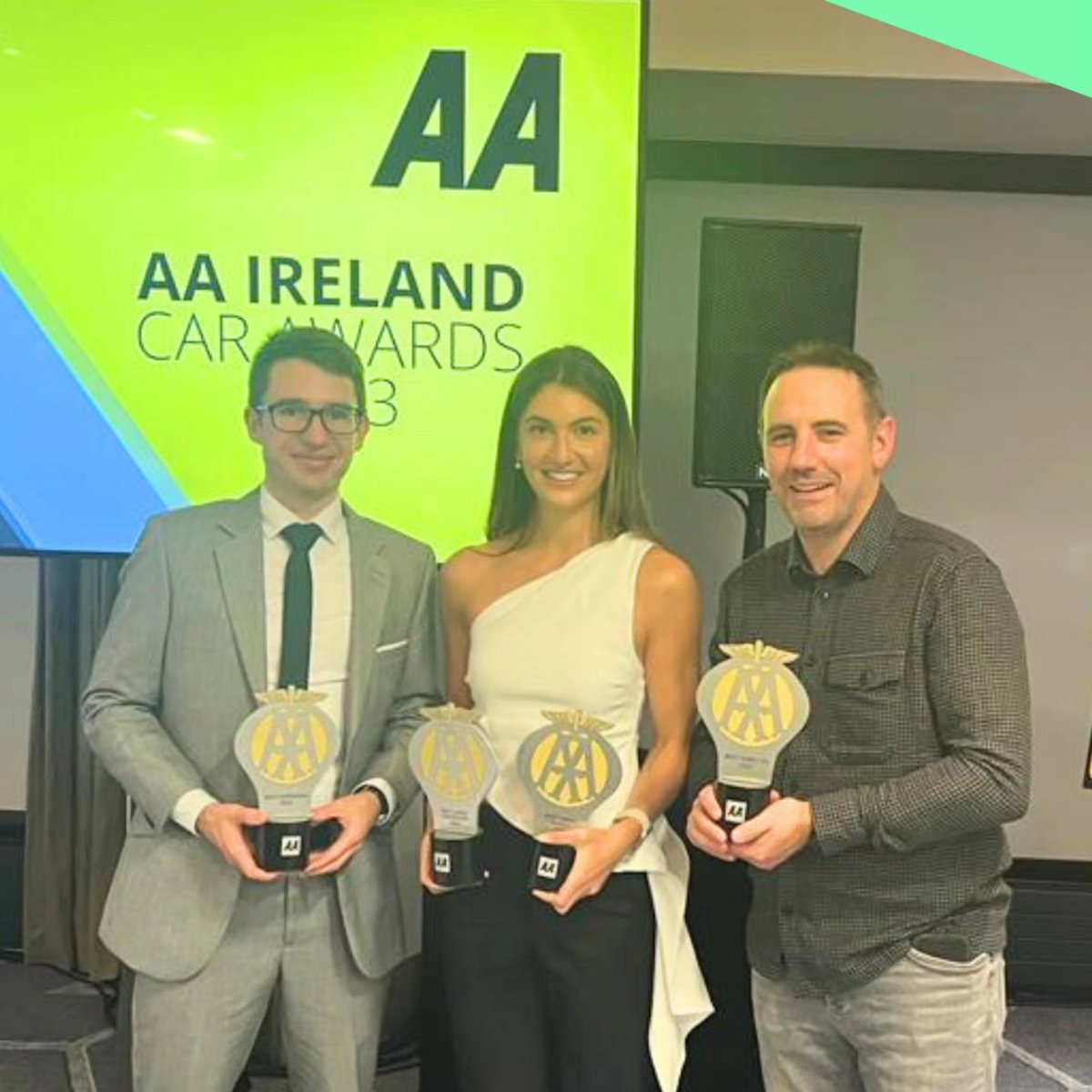 It was a fantastic evening for us at the @theaaie Car Awards 2023!

1. Fabia won the “Best Supermini” award 🥇 
2. Kodiaq won the “Best Large Crossover car” award 🥇 
3. Superb won the “Best Large Family car” award 🥇 
4. And finally, Enyaq won the “Best Family EV car” award 🥇