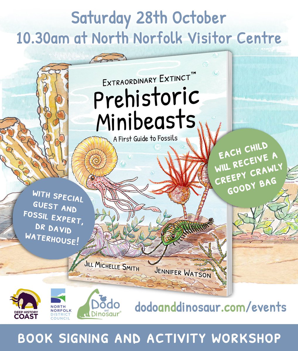 Dodo and Dinosaur (@dododinosauruk) on Twitter photo We’re very excited to be sharing our new #ExtraordinaryExtinct fossil guide and monstrous minibeasts activities <a href="/NorthNorfolkVC/">North Norfolk Visitor Centre</a> on Sat 28th Oct. With special guest and #DeepHistoryCoast expert, <a href="/DrDWaterhouse/">Dr David M.G. Waterhouse</a>, plus a creepy crawly goody bag to take home! 🦑dodoanddinosaur.com/event-details/… We’re very excited to be sharing our new #ExtraordinaryExtinct fossil guide and monstrous minibeasts activities <a href="/NorthNorfolkVC/">North Norfolk Visitor Centre</a> on Sat 28th Oct. With special guest and #DeepHistoryCoast expert, <a href="/DrDWaterhouse/">Dr David M.G. Waterhouse</a>, plus a creepy crawly goody bag to take home! 🦑dodoanddinosaur.com/event-details/…
