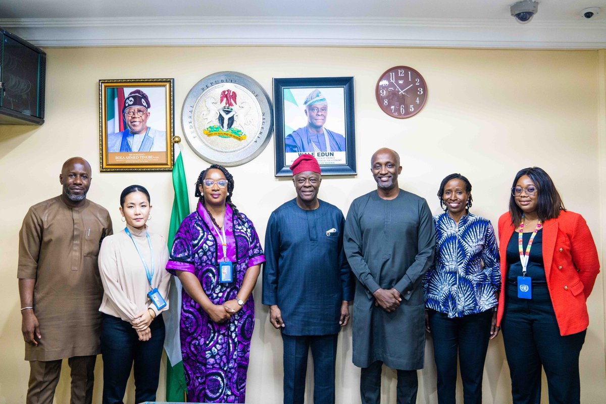 Wale Edun, Hon. Minister of Finance, met with UNDP Representative to Nigeria, Mr. Mo Yahaya, to address development finance objectives such as the #INFF, climate and insurance risk financing, domestic resource mobilisation, and the informal economy.