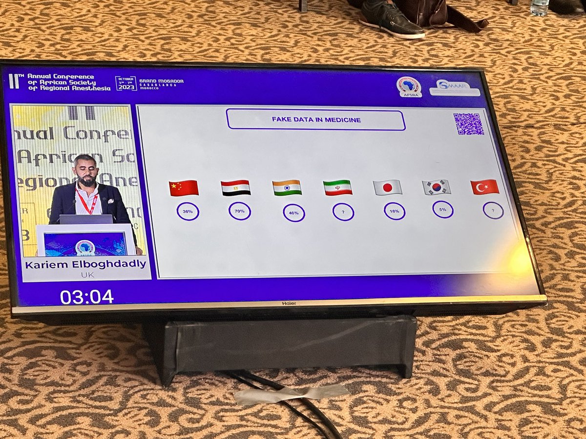 AFSRA10's tweet photo. Fake date in research in #regionalanaesthesia and big data Iβm RAAPM with shocking facts , on of the best sessions in #AFSRA23 with @elboghdadly and @nelkassabany https://t.co/bmK4A8HYJu