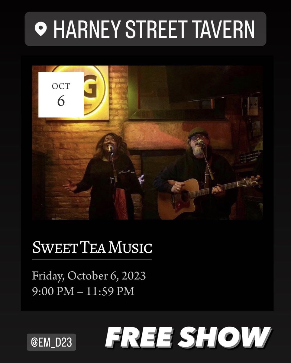 Free show 9pm-12am. Husker Football on the TVs at 7pm