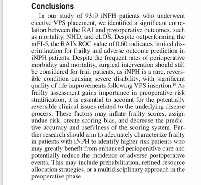 Christian Bowers (@bowersbrainsurg) on Twitter photo Excited for <a href="/TheJNS/">Journal of Neurosurgery</a> frailty paper on NPH (normal pressure hydrocephalus). Ideal older pt population for #frailty research. Neurosurgery PD’s- interview the 1st author <a href="/evanccc/">Evan Courville, MD</a> in this year’s <a href="/TheNRMP/">NRMP®</a> cycle - he has 2-dozen pubs/submissions this past year w/ 3 AANS/CNS talks! 1/x Excited for <a href="/TheJNS/">Journal of Neurosurgery</a> frailty paper on NPH (normal pressure hydrocephalus). Ideal older pt population for #frailty research. Neurosurgery PD’s- interview the 1st author <a href="/evanccc/">Evan Courville, MD</a> in this year’s <a href="/TheNRMP/">NRMP®</a> cycle - he has 2-dozen pubs/submissions this past year w/ 3 AANS/CNS talks! 1/x