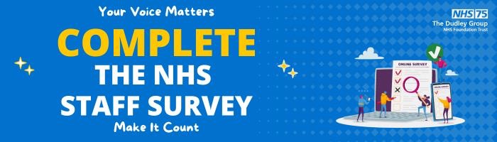 Learning & OD DGFT 💙 (@learningod_dgft) on Twitter photo 📢 Calling all at <a href="/DudleyGroupNHS/">The Dudley Group</a>
It’s that time of year - the NHS Staff Survey is back! ✨
Keep an eye on your email for your invite to complete the survey! Your voice matters, so take 10 minutes and make it count! 💙
#NHS #staffsurvey #makeitcount 📢 Calling all at <a href="/DudleyGroupNHS/">The Dudley Group</a>
It’s that time of year - the NHS Staff Survey is back! ✨
Keep an eye on your email for your invite to complete the survey! Your voice matters, so take 10 minutes and make it count! 💙
#NHS #staffsurvey #makeitcount