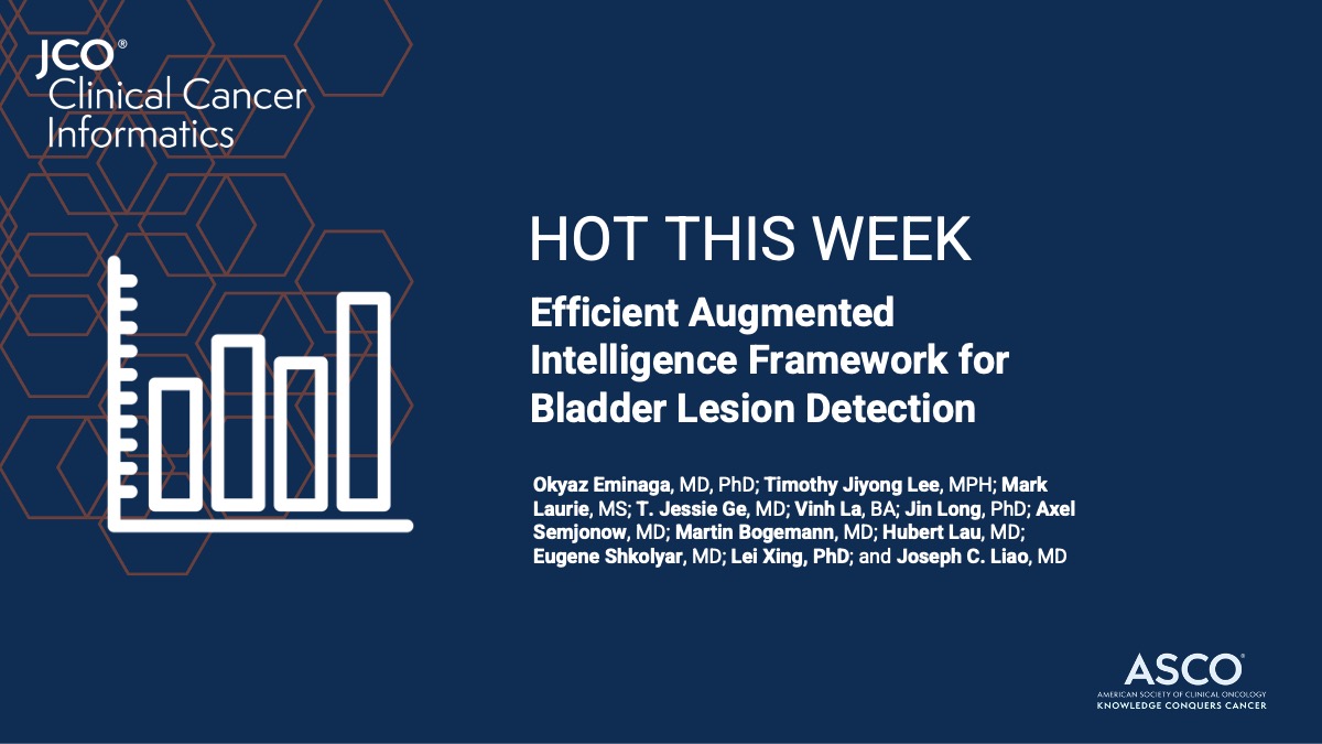 JCO Clinical Cancer Informatics (@jcocci_asco) on Twitter photo 👀 Check out what’s popular this week in #JCOCCI:
Efficient Augmented Intelligence Framework for Bladder Lesion Detection 👉 brnw.ch/21wDi2V <a href="/OkyazEminaga/">Okyaz Eminaga, MD/PhD</a> #AI #HealthAI 👀 Check out what’s popular this week in #JCOCCI:
Efficient Augmented Intelligence Framework for Bladder Lesion Detection 👉 brnw.ch/21wDi2V <a href="/OkyazEminaga/">Okyaz Eminaga, MD/PhD</a> #AI #HealthAI