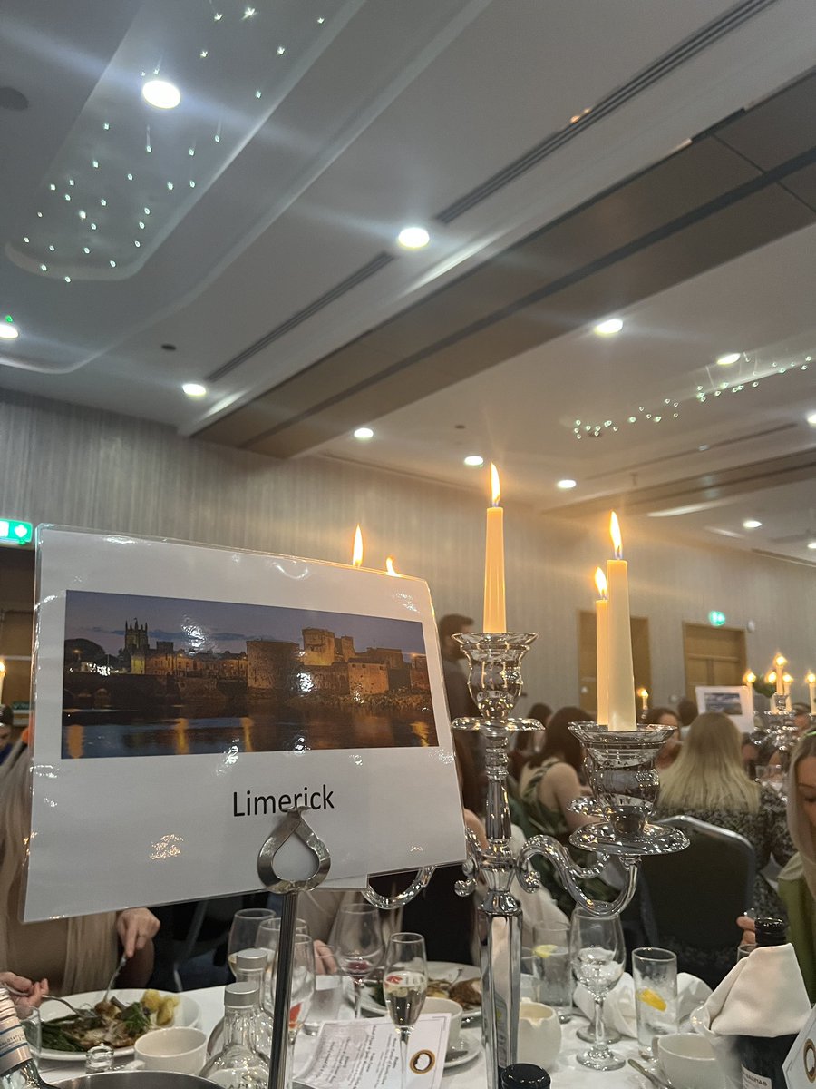 We are Limerick tonight at the #BANN2023 gala dinner, great vibes, food and company 🙌🏻