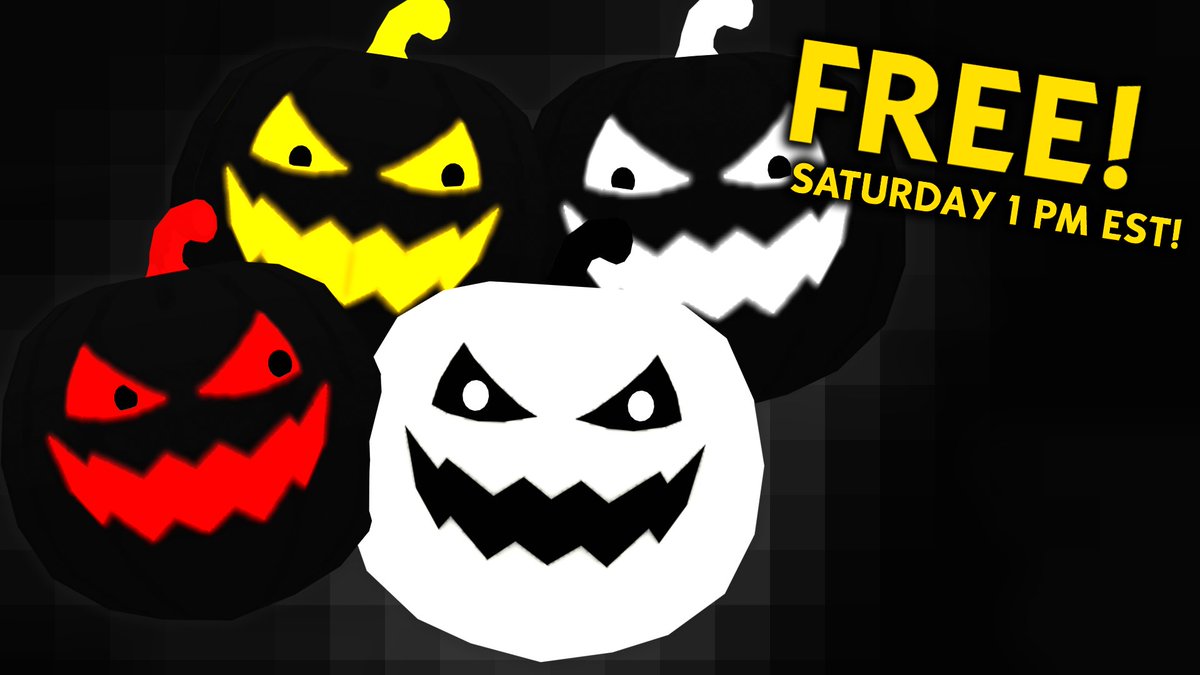 RECOLORS OF THE PUMPKINS! 👻

GOING FREE TOMORROW, 1 PM EST!⏳
200❤️LIKES = +1m FREE🥵
50♻️RT = +30s FREE🥶

#RobloxUGCfree #robloxugc #RobloxFreeUGC #ROBLOX