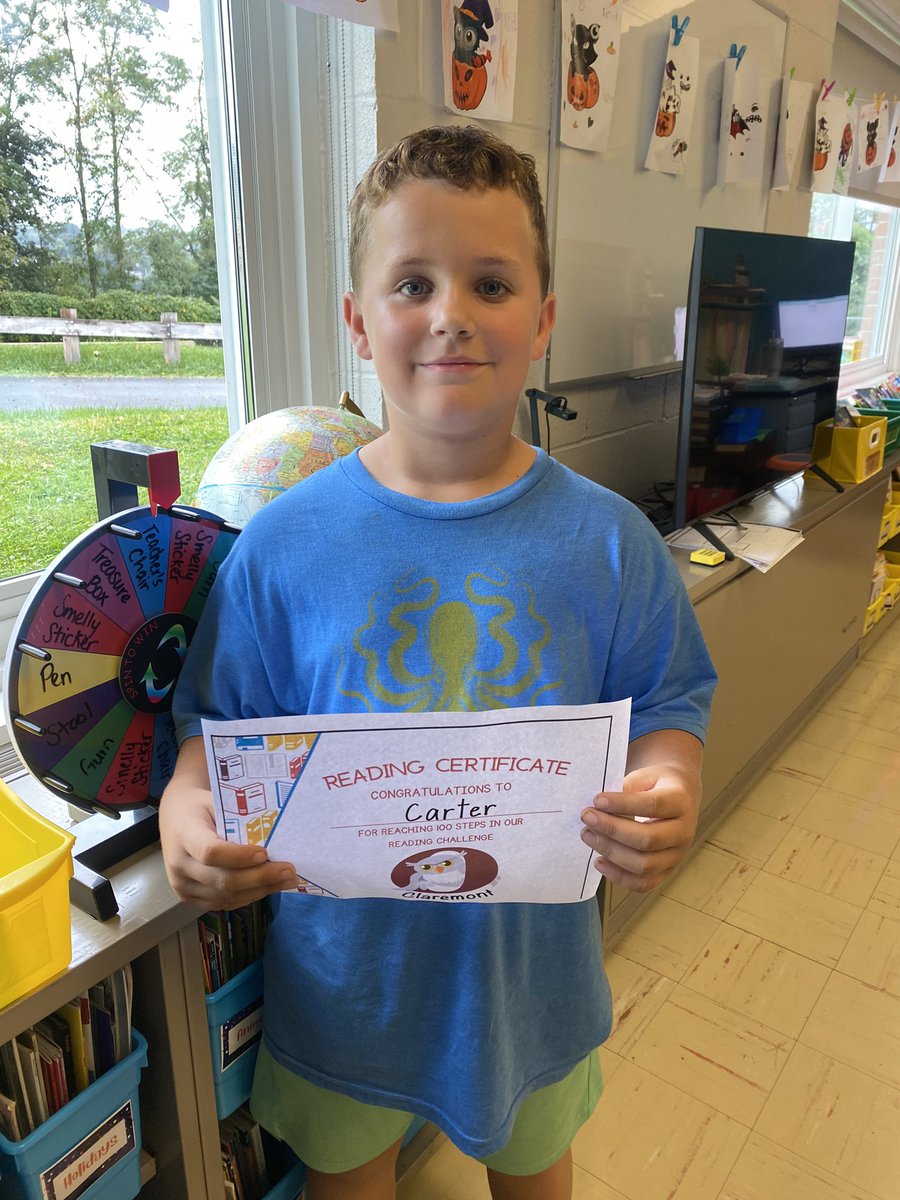 WuttkeZamora's tweet photo. 📚 Carter has already read 100 steps this school year!!! That’s 25 hours of reading! 🎉 @AmericanReading @OssiningSchools @Mary_FoxAlter @FerzeenShamsi #thirdgradersrock https://t.co/rFNdzWp9Ma
