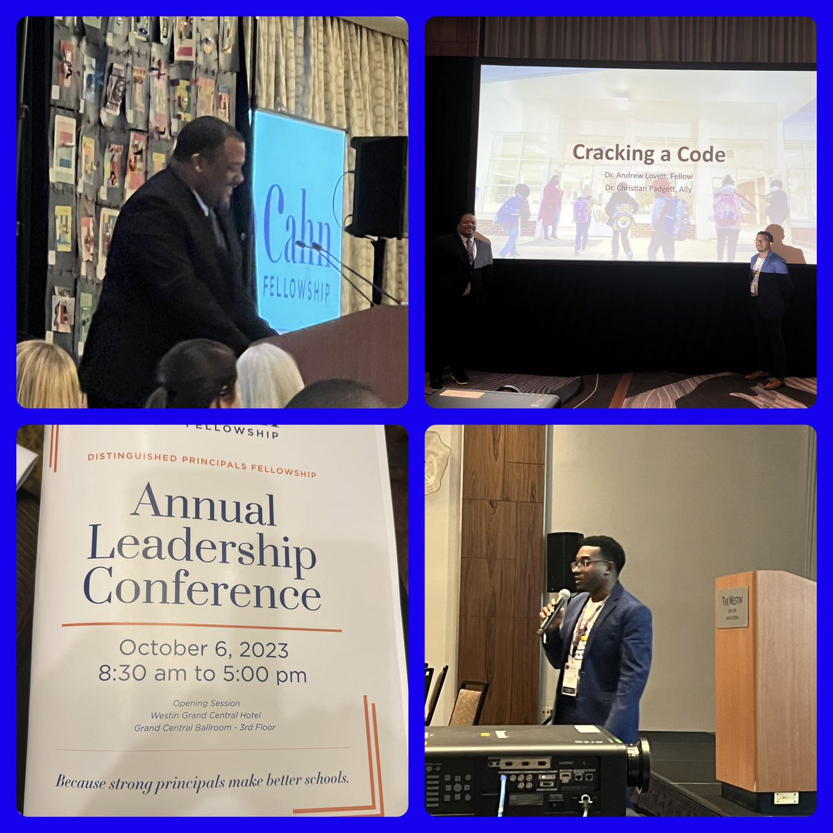 Had two opportunities to hear the inspiring & hilarious @docdrewlovett today @CahnFellowship annual leadership conference today. He and his ally Dr. Padgett knocked it out of the park!
