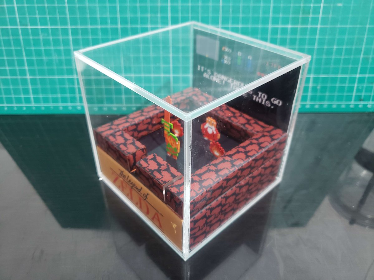 theractos's tweet photo. Starting to work with Cube Diorama, this time with our best boy link in his journey.

#Zelda #LegendOfZelda #Link #Nintendo #Diorama #Crafting https://t.co/ILwMMSBFZg