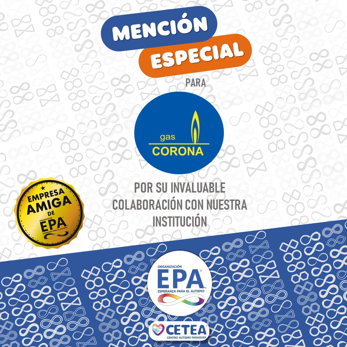 Expresamos nuestro sincero agradecimiento a Gas Corona S.A.E.C.A. por su invaluable ayuda y permanente predisposición durante estos 14 años con EPA Paraguay.