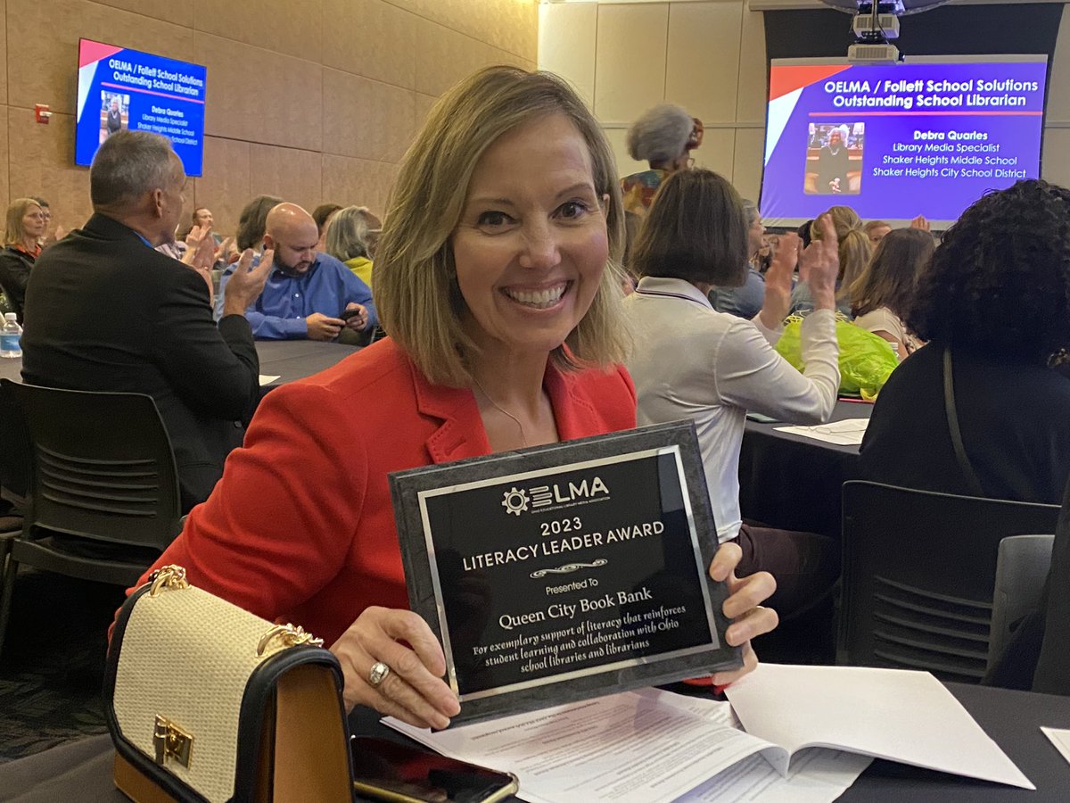 Congratulations to Michelle Otten-Guenther and Queen City Book Bank for receiving OELMA Literacy Leader Award for exemplary support of literacy. Thanks for serving our Cincinnati neighbors! #OELMA