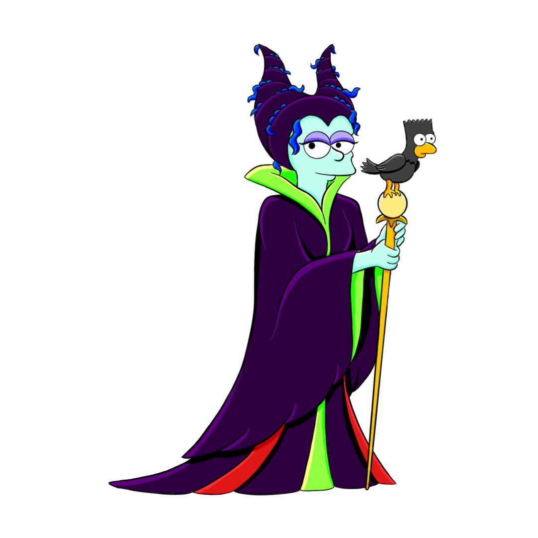 x_Georgie_B_x's tweet image. #Week40 of Friday Drawings/Animations. I hope all you guys are having a good week and a less stressful week than I had 😅 anyway, here’s Marge as Maleficent as you do 😅 Edited and Orignal drawings uploaded for you guys xxxxx #MargeSimpson #Maleficent #WannaDrawApp